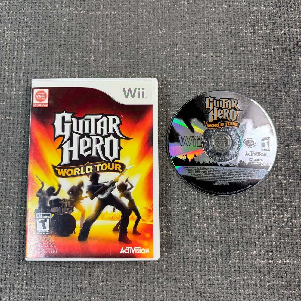 Activision Guitar Hero World Tour Nintendo Wii NTSC Disc + Case tested